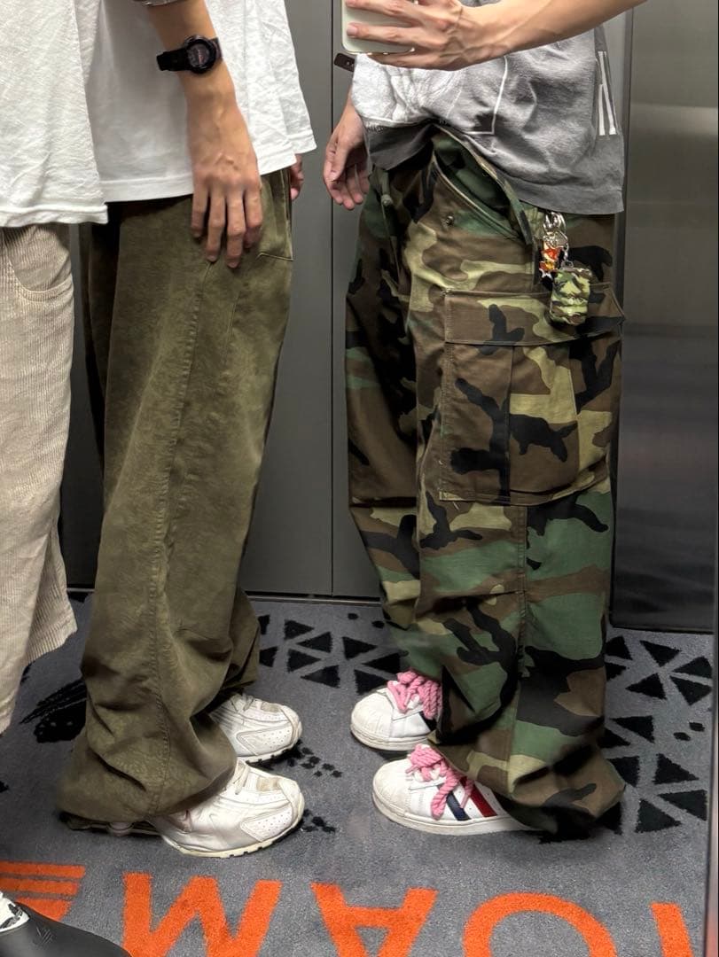 80s 90s US ARMY M65 ウッドランド カモ 迷彩 カーゴ パンツ