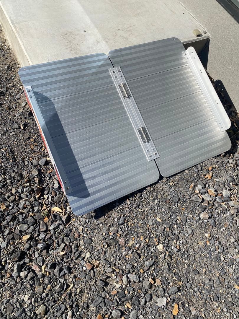 バイク　車椅子　折り畳みアルミスロープ