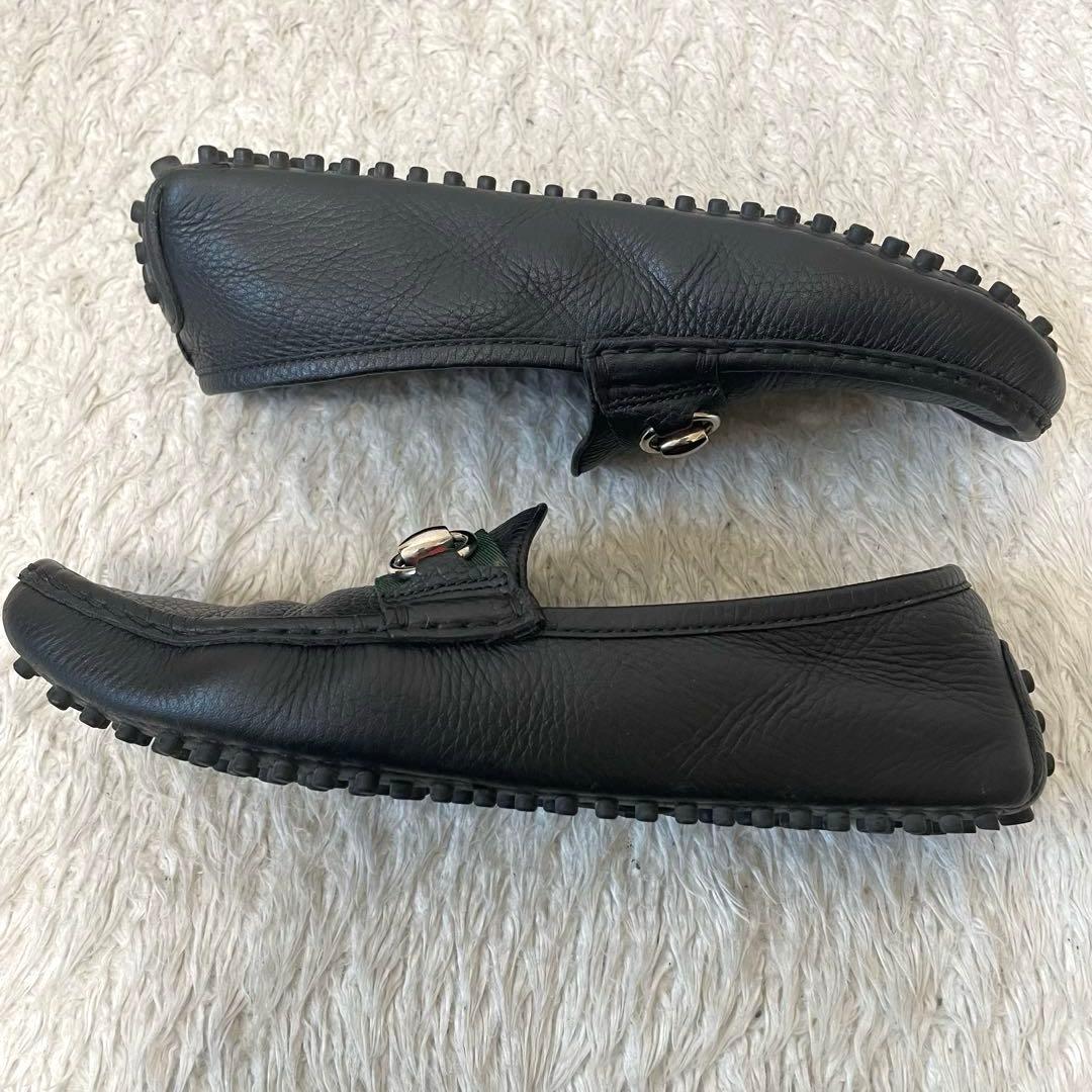 美品 GUCCIドライビングシューズ　ホースビット　シェリーライン 23.5cm