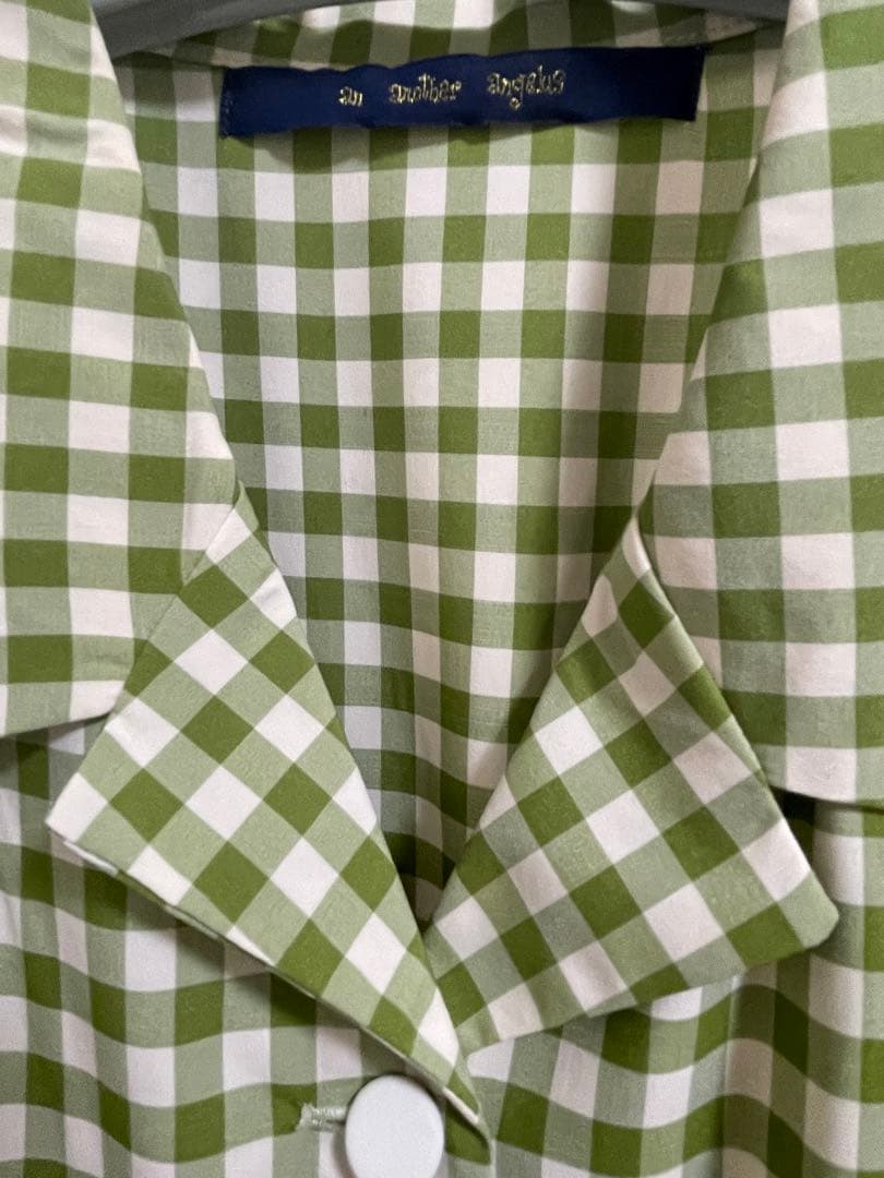 レトロギンガム開衿ワンピース/an another angelus