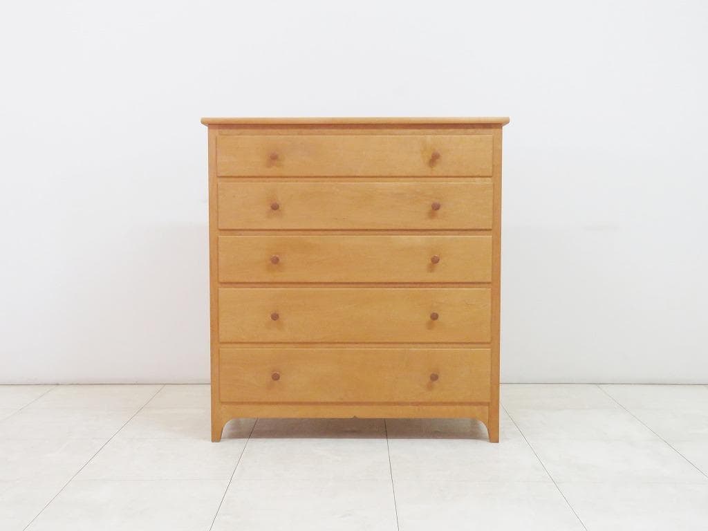 サザビー メープル無垢材 チェスト 24万検北の住まい設計社カンディハウス家具蔵