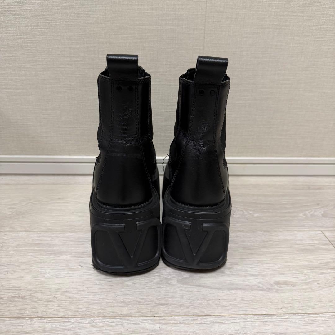 ヴァレンティノ　サイドゴアブーツ ブラック 厚底 Vロゴ
