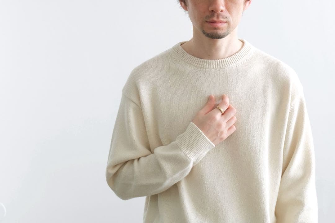 BATONER コットンカシミヤ スーパーソフト クルーネック サイズ3