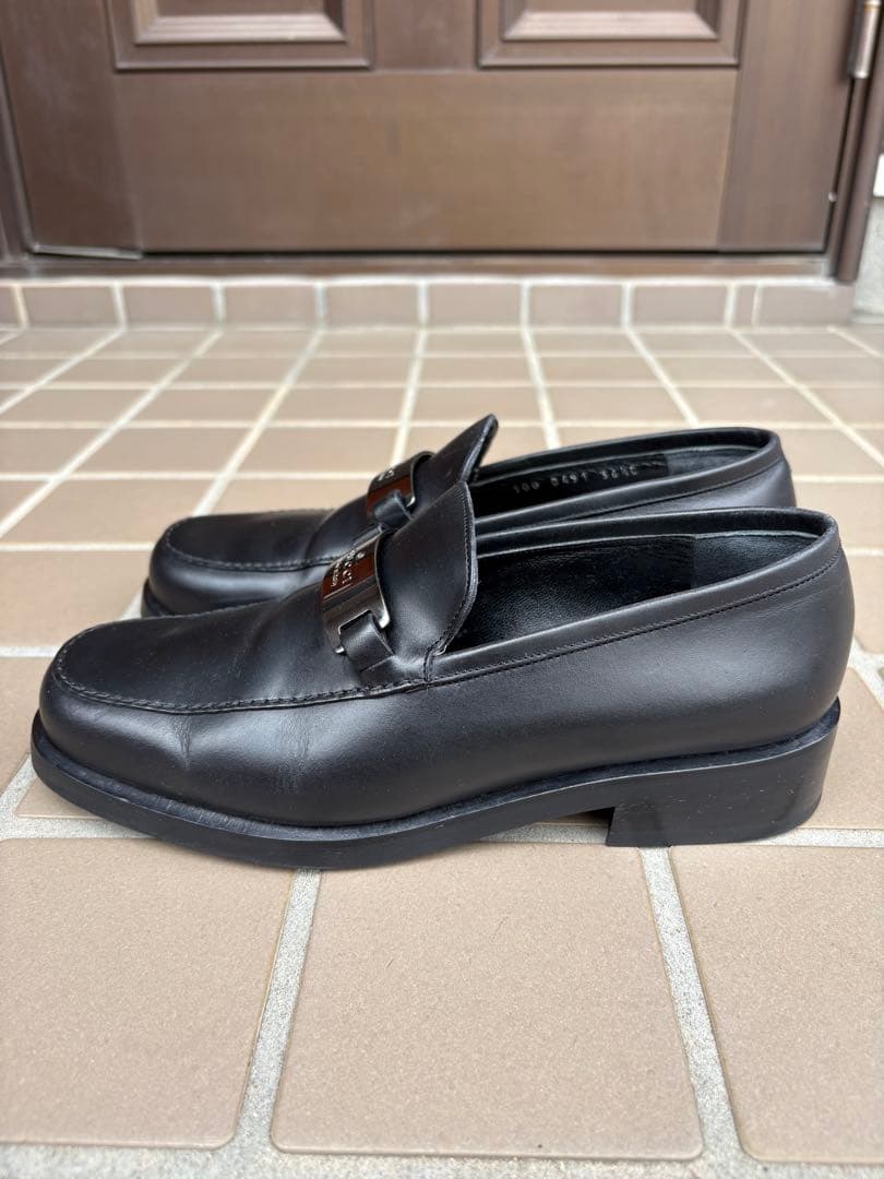【GUCCI】グッチブラックレザー ローファー革靴　23,5
