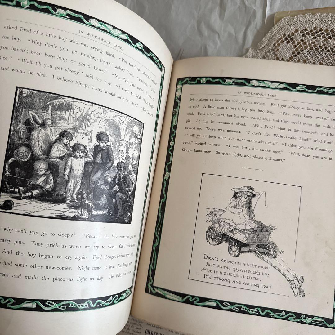 難有★稀少アンティーク美しい挿絵のヴィクトリアン絵本　洋書ジャンクジャーナル古書