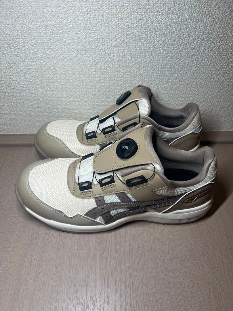 新品 限定色 アシックス 安全靴 ベージュ/ホワイト 26.0