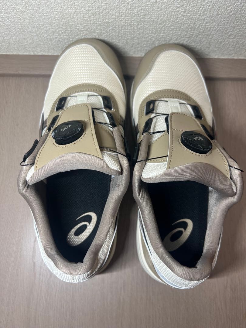 新品 限定色 アシックス 安全靴 ベージュ/ホワイト 26.0