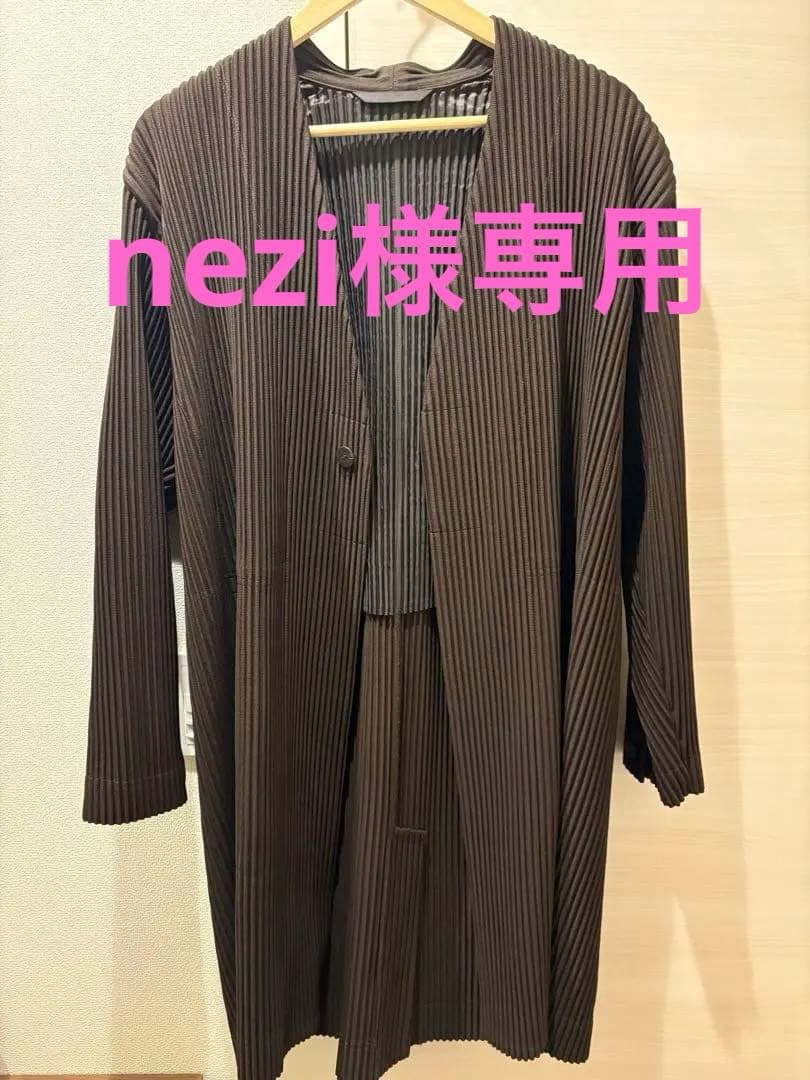 ★nezi★イッセイミヤケオムプリッセ　プリーツコート