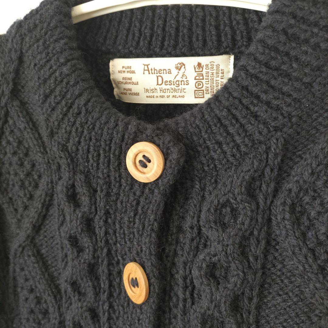 AthenaDesigns 　ニットカーディガン　ネイビー