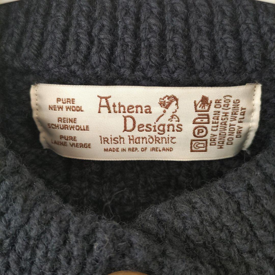 AthenaDesigns 　ニットカーディガン　ネイビー