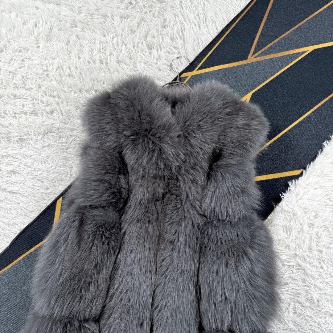 着丈82㎝【現行タグ】サガファーズ フォックス グレー ベスト L AA082