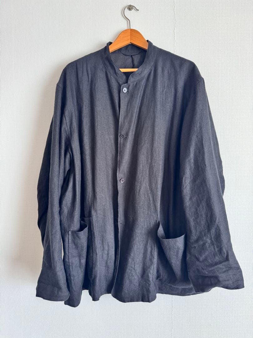 値下げします！COMOLI カナパ　スタンドカラーノーカラージャケット サイズ4