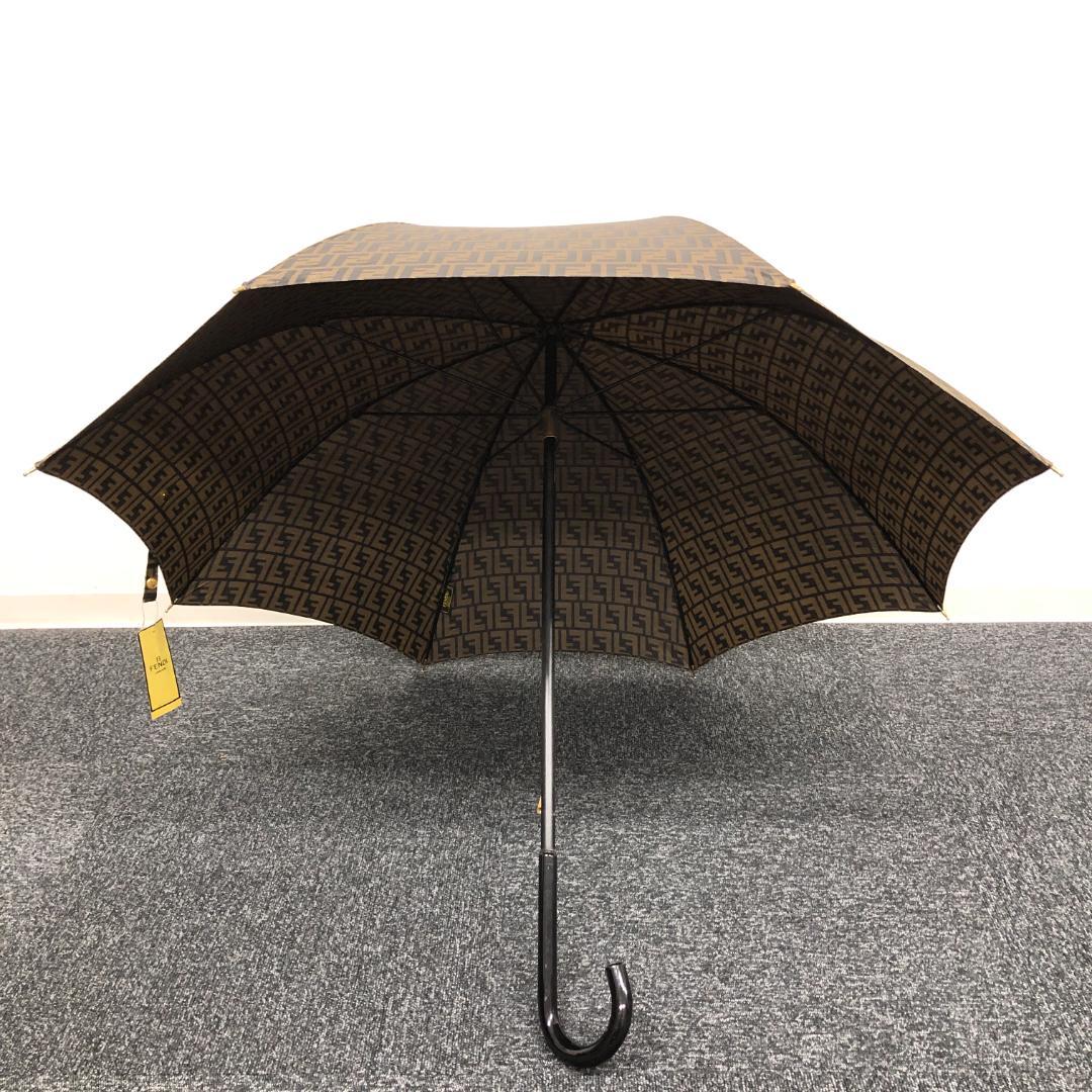 【未使用保管品】11D553/フェンディ/雨傘/ズッカ柄/FFロゴ/茶/オールド