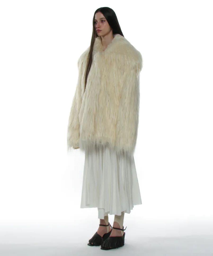 【完売品】PARTIMENTO WOMEN アイボリー ファーコート