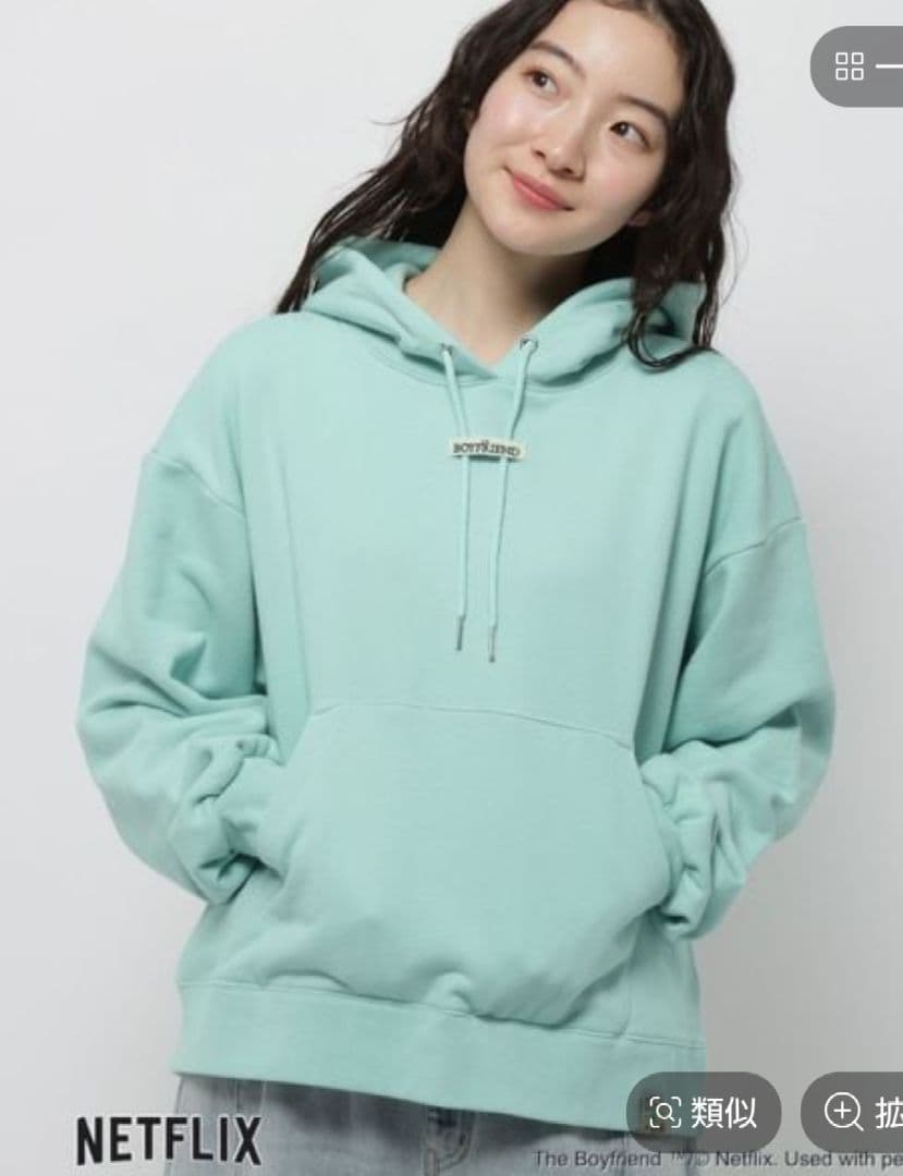 ニコアンド ボーイフレンド コラボフラワープルオーバーフーディ