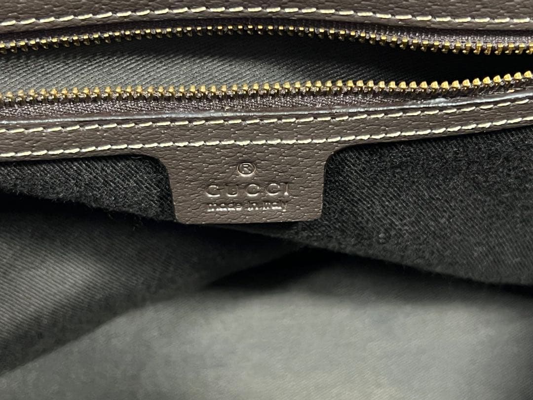 GUCCI グッチ トートバッグ GGキャンバス ブラウン チャーム付　美品