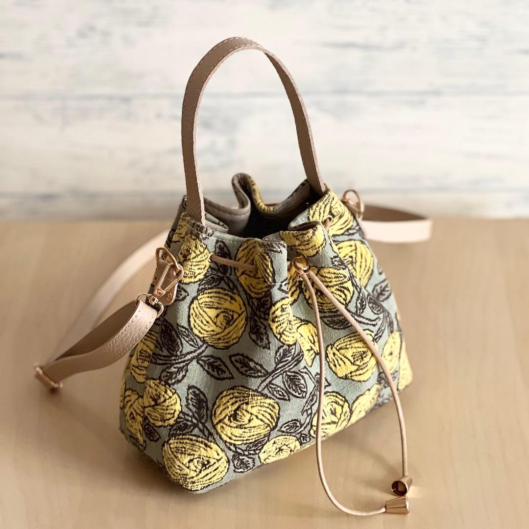 オーダー　巾着&ショルダーバッグ　ミナペルホネンrosy