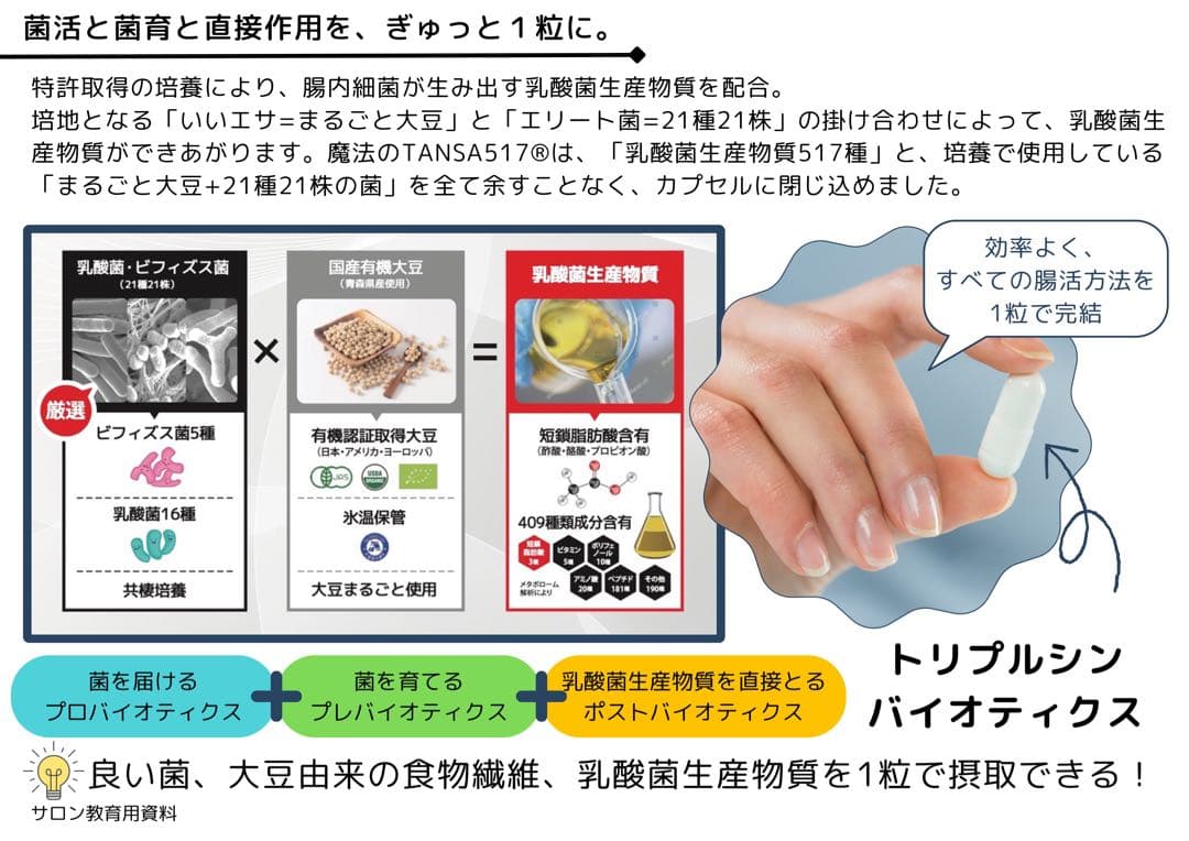 魔法のTANSA 517 サプリメント 短鎖脂肪酸 腸活 魔法のTANSA409