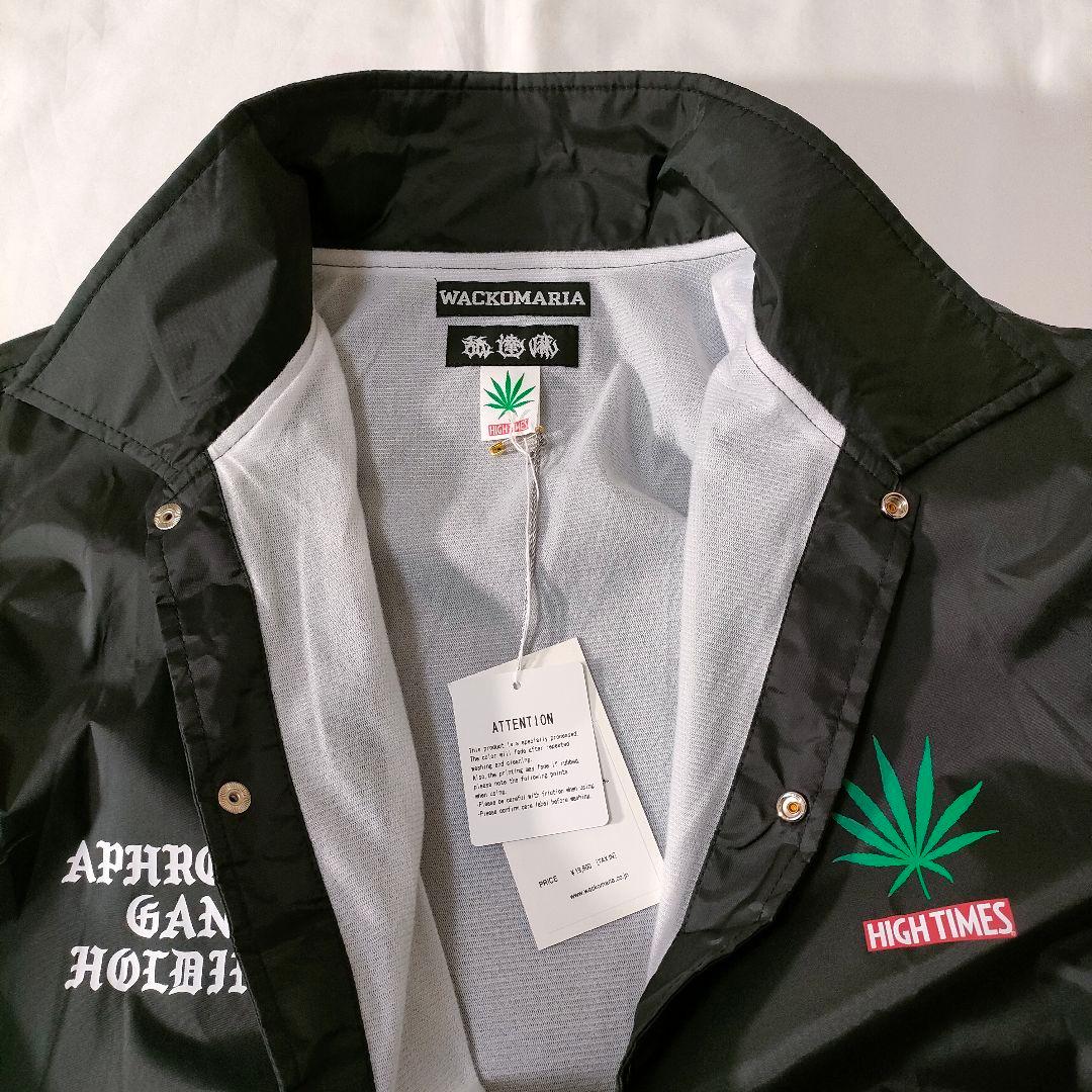 下げ札付き ワコマリア×舐達麻×ハイタイムス プリント コーチジャケット XL