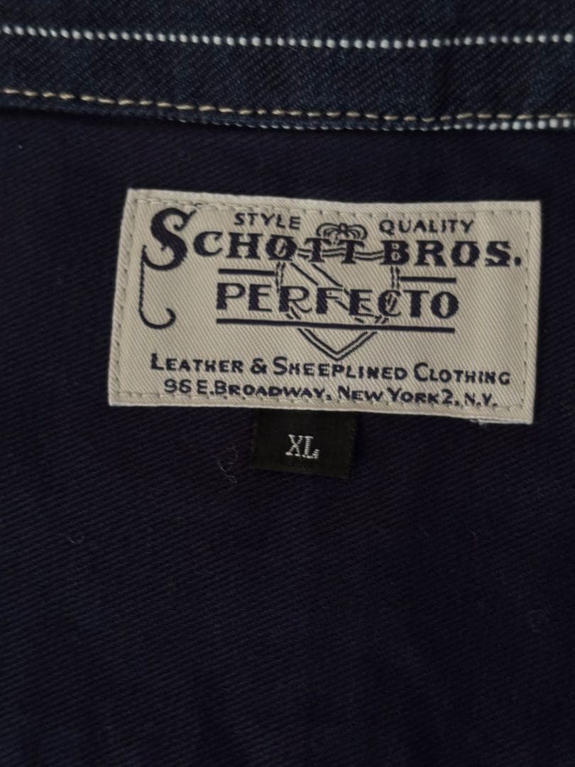 Schott ショット オールドヒッコリー デニムベスト XL ピンストライプ