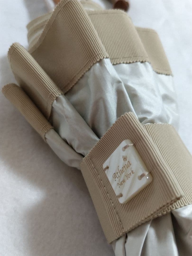 アシーナニューヨーク　日傘　傘　折りたたみ　ミルクティ　晴雨兼用