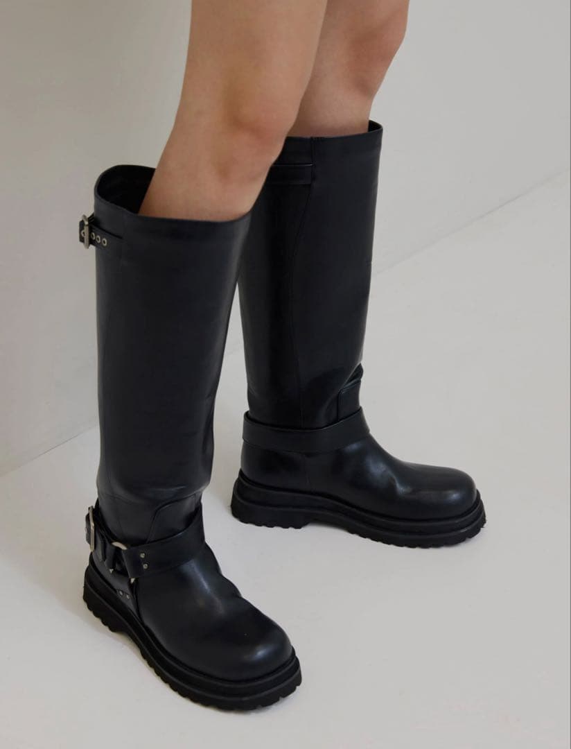 AMERI VINTAGE ロングブーツSIDE WAVE BUCKLE