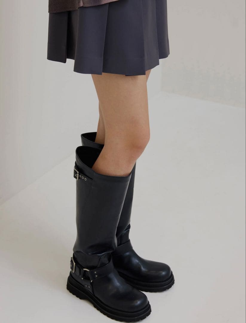 AMERI VINTAGE ロングブーツSIDE WAVE BUCKLE