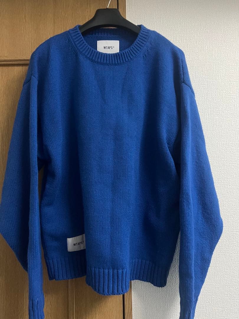 WTAP SIGN SWEATER POLY 2024AW ブルー