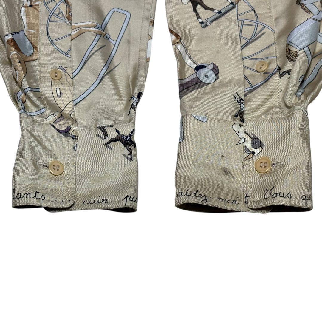 HERMES エルメス マルジェラ期 お馬の話をして ブラウス シャツ 38