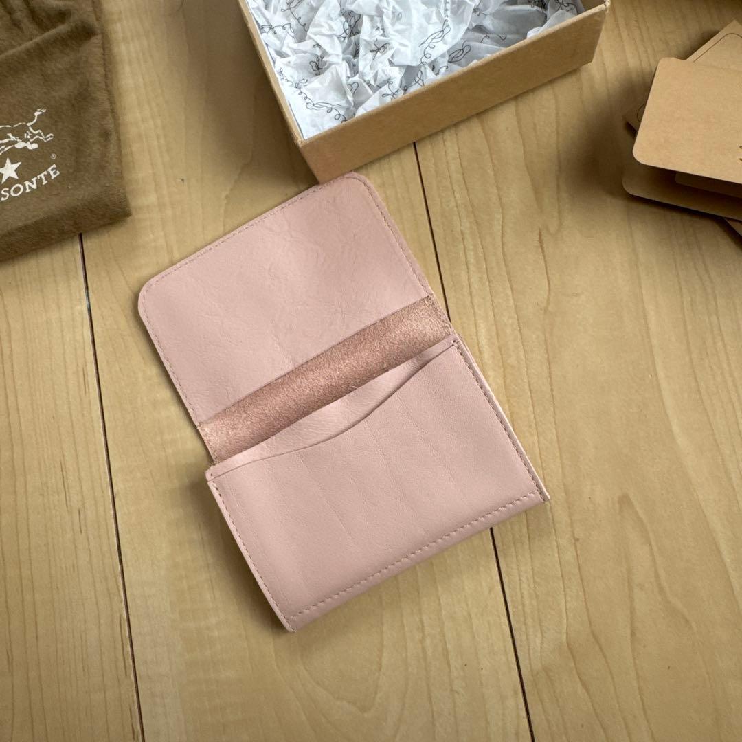 【新品未使用・レア色】IL BISONTE 名刺入れ ピンク VACCHETTA