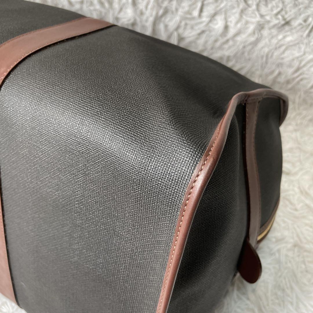 ほぼ未使用　ダンヒル　ボストンバッグ　レザー　ブラック　鍵付き