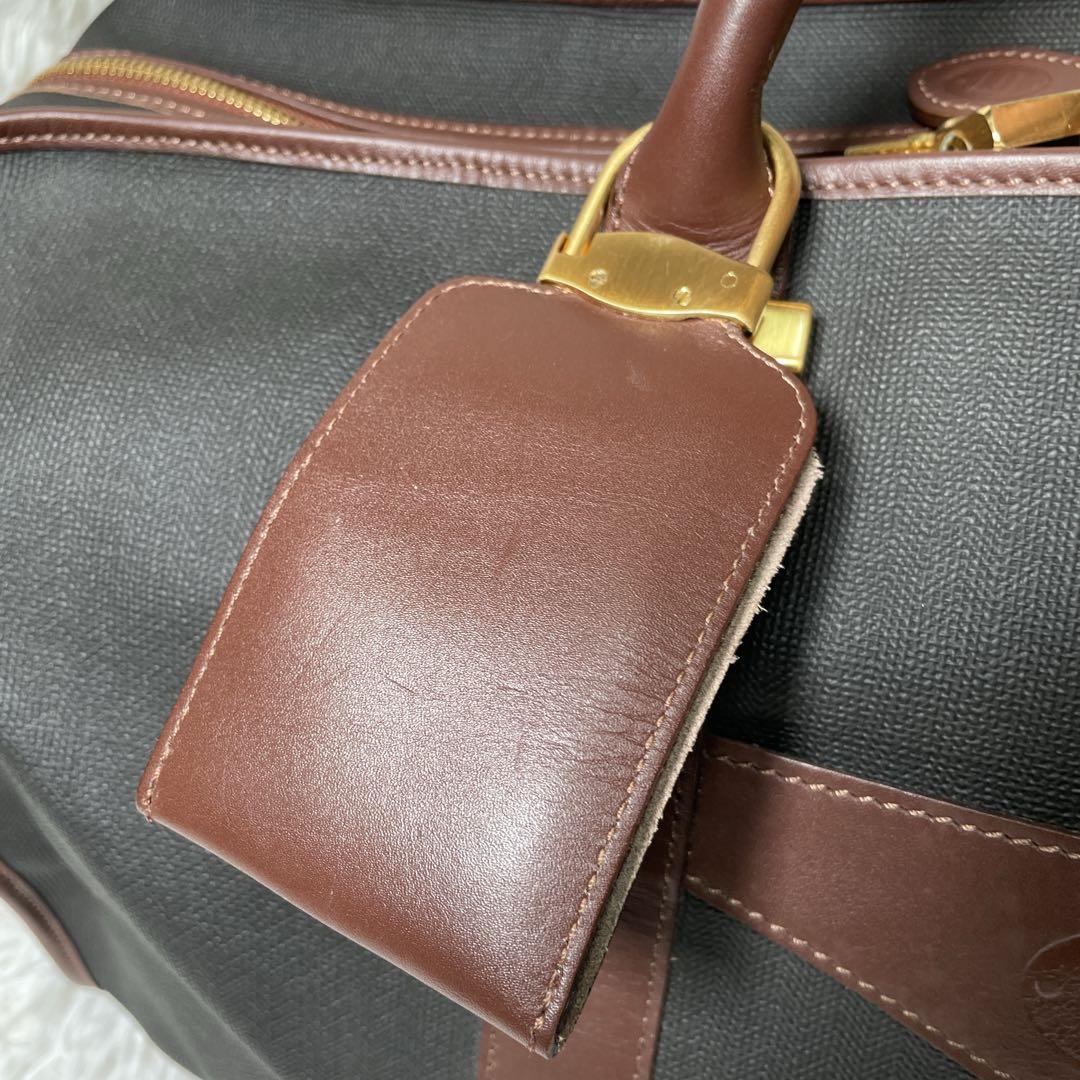 ほぼ未使用　ダンヒル　ボストンバッグ　レザー　ブラック　鍵付き