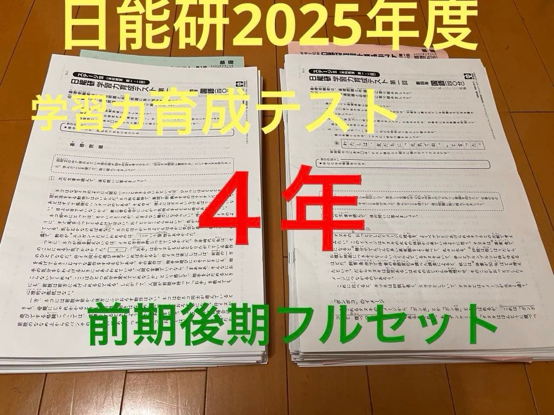 最新　2025年度 日能研 ４年　育成テスト　前期後期フルセット