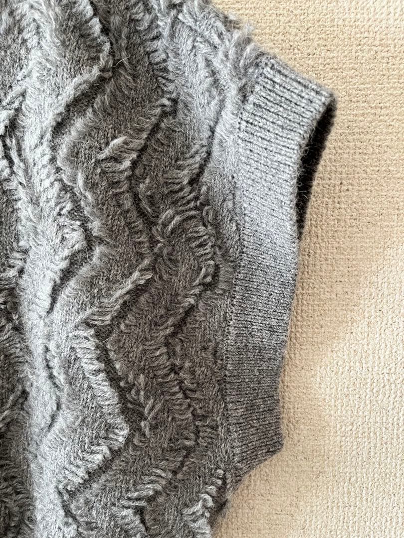 【LOEFF】ウェーブ フリンジ ベスト