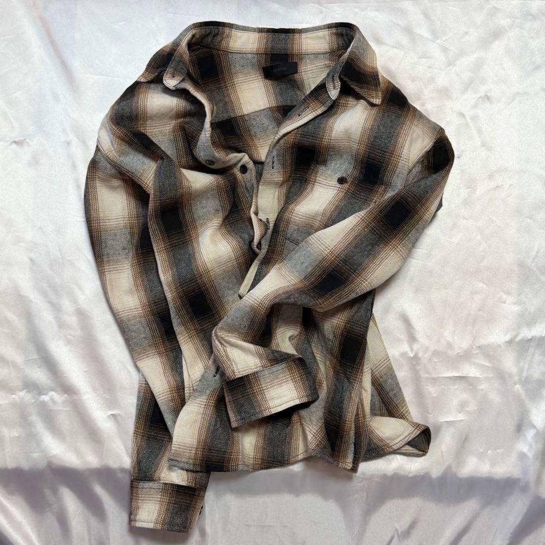 oksoon フランネルチェックシャツ