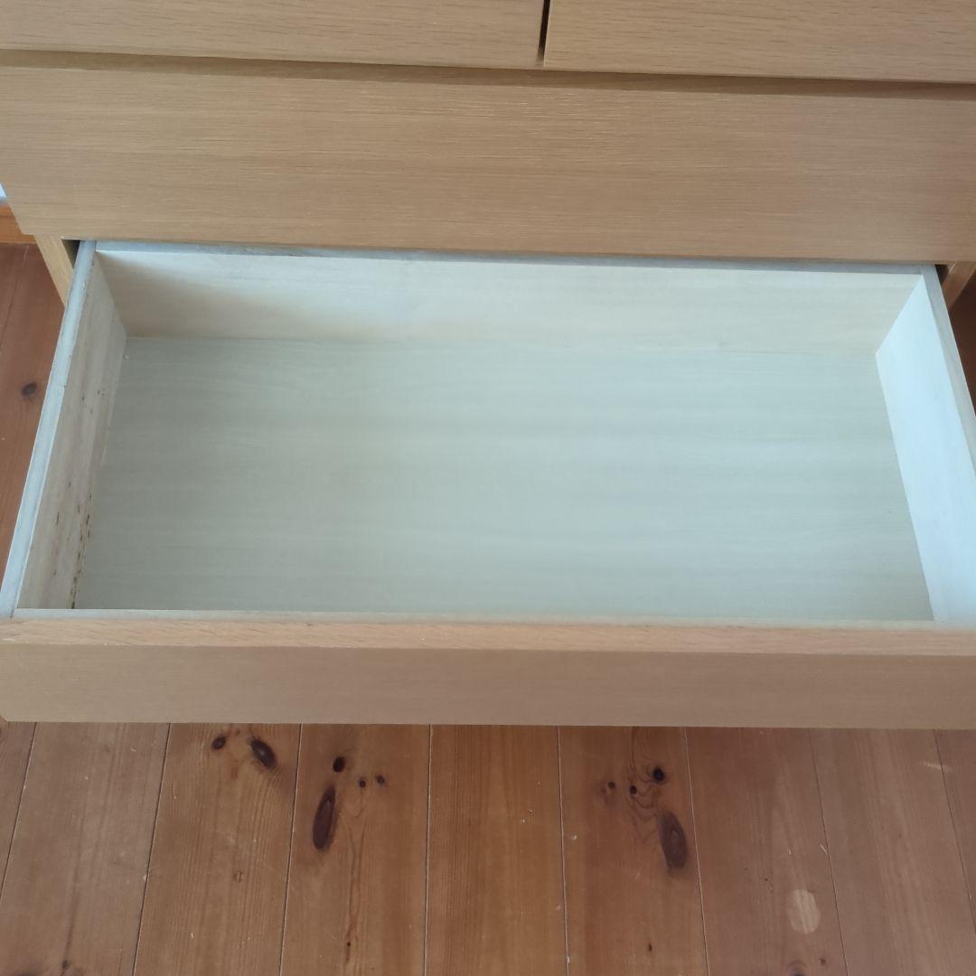 【送料込み】無印良品　オーク材チェスト4段　シンプル　人気家具　引き出し