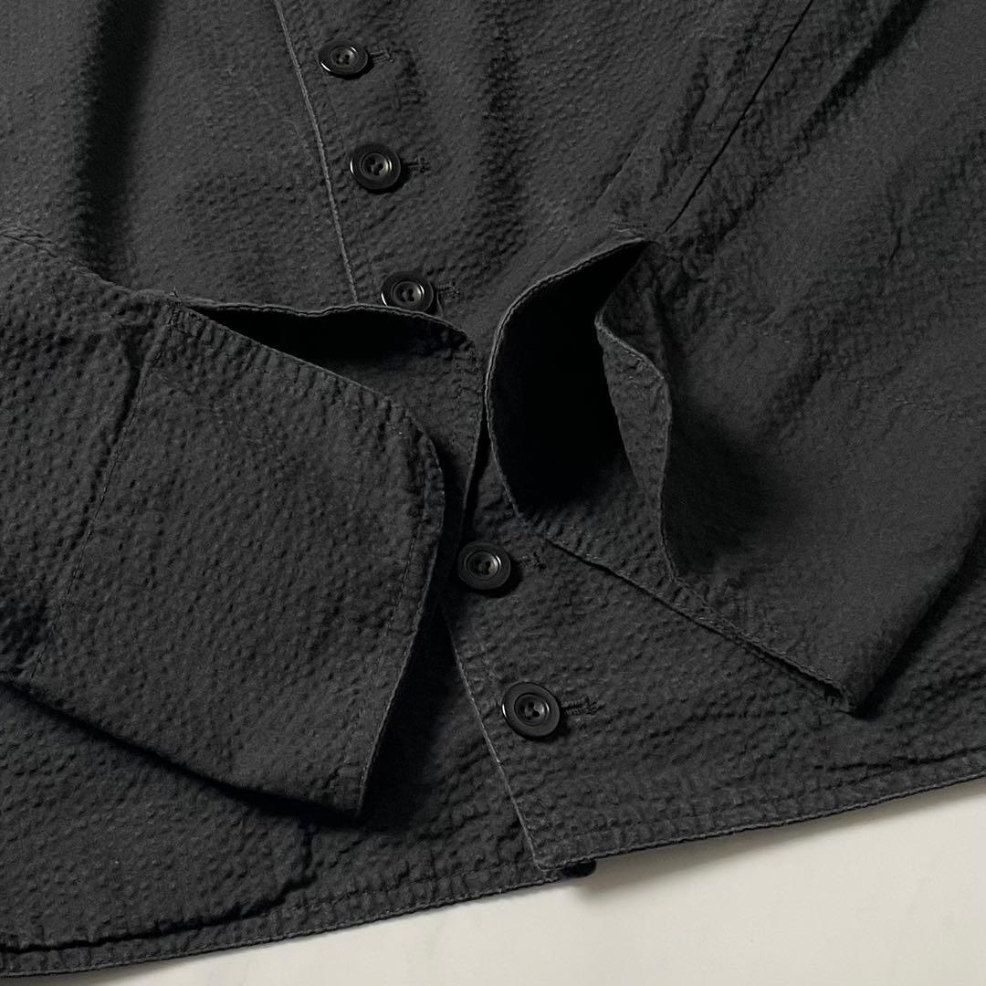 ANATOMICA 春夏 ドルマンジャケット シアサッカー コットン 黒 M