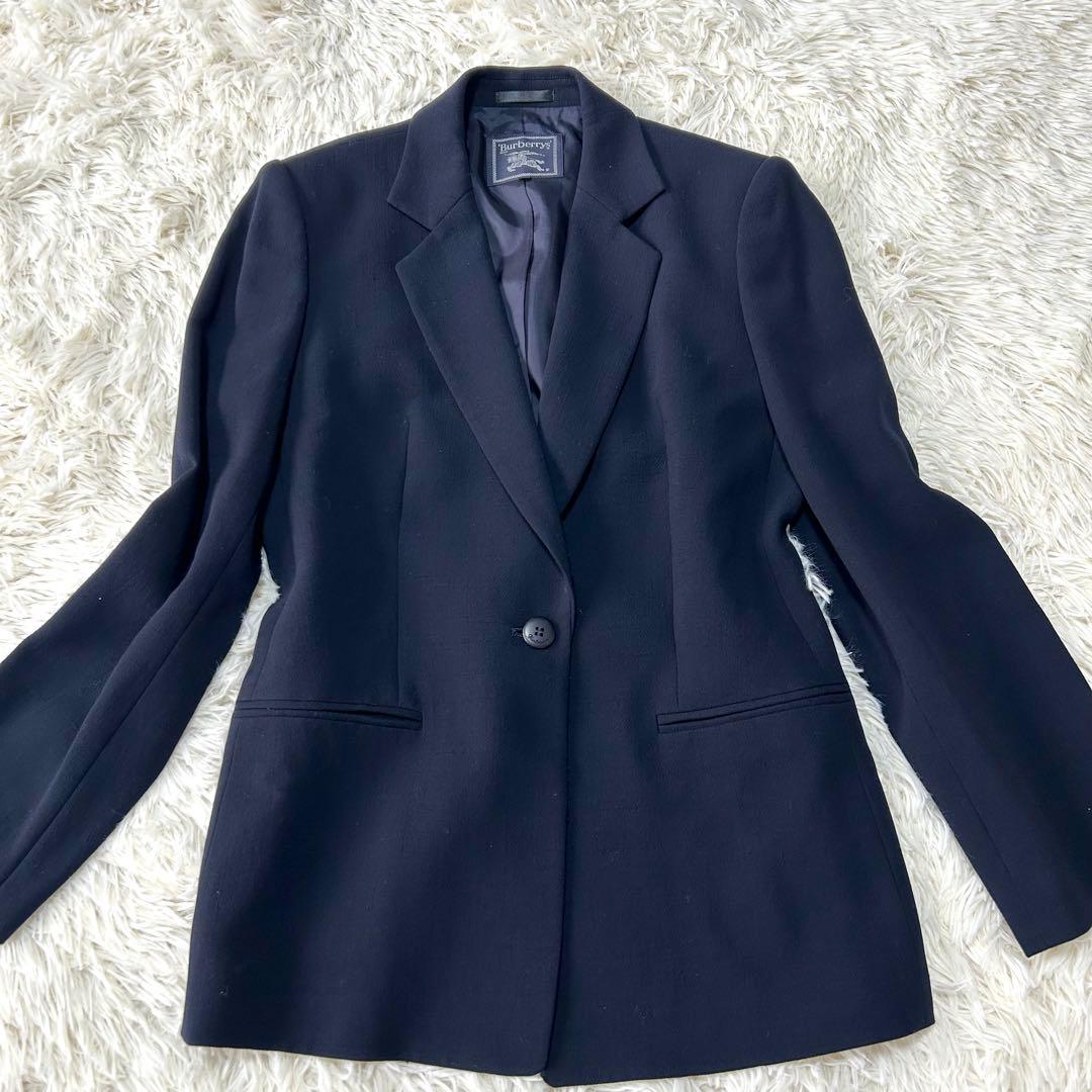 美品✨ バーバリー スカートスーツ セットアップ ダークネイビー 40