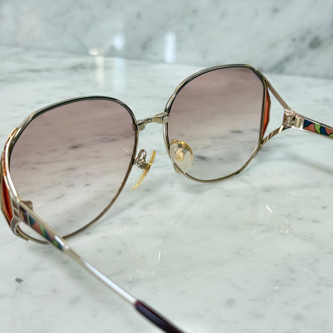 美品 イヴサンローラン サングラス 派手 ステンドグラス ピンク ロゴ YSL