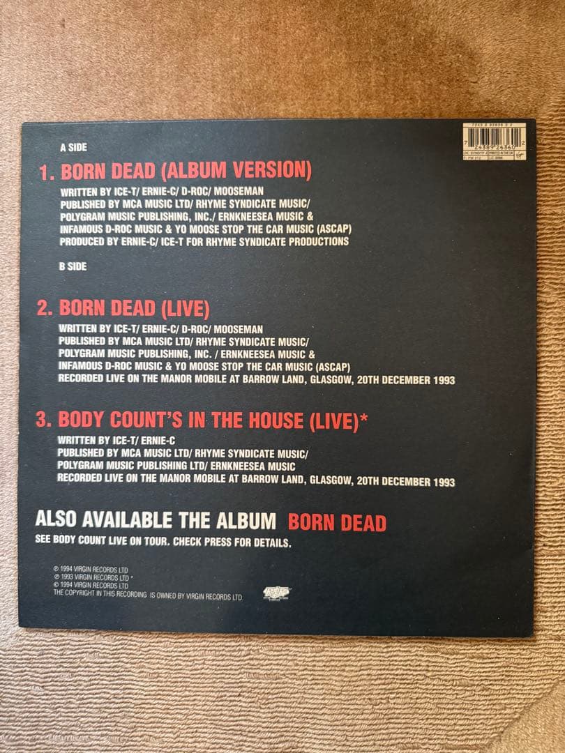 Body Count Born Dead レコード