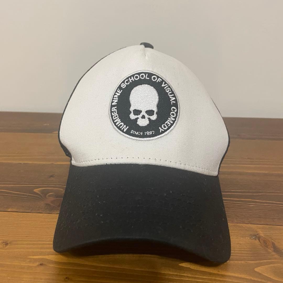 ナンバーナイン　ニューエラ　new era スカルワッペンキャップ　メッシュ