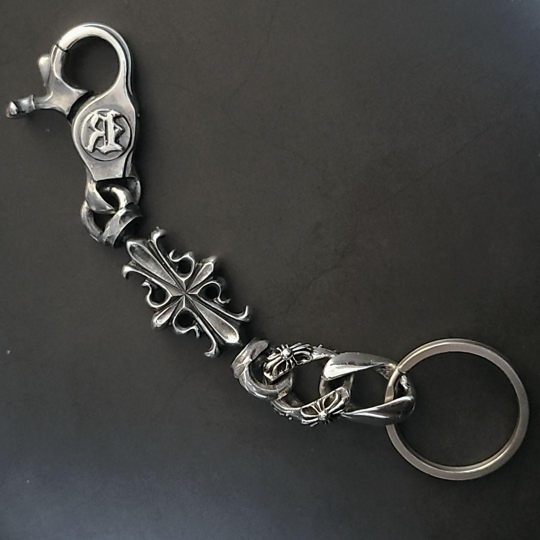 ワンオフカスタム キーチェーン Rebel他シルバー925パーツ連結済 クリップ