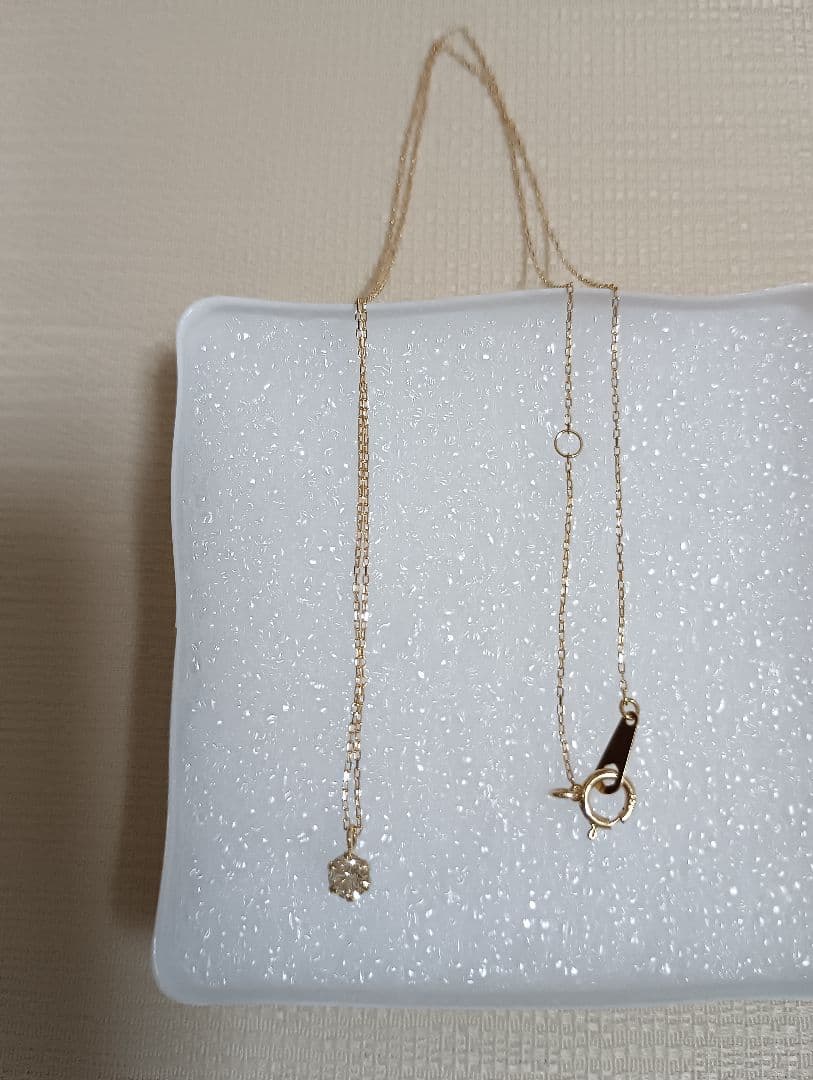 K18　ネックレス　ダイヤモンド　YG　イエローゴールド　新品未使用