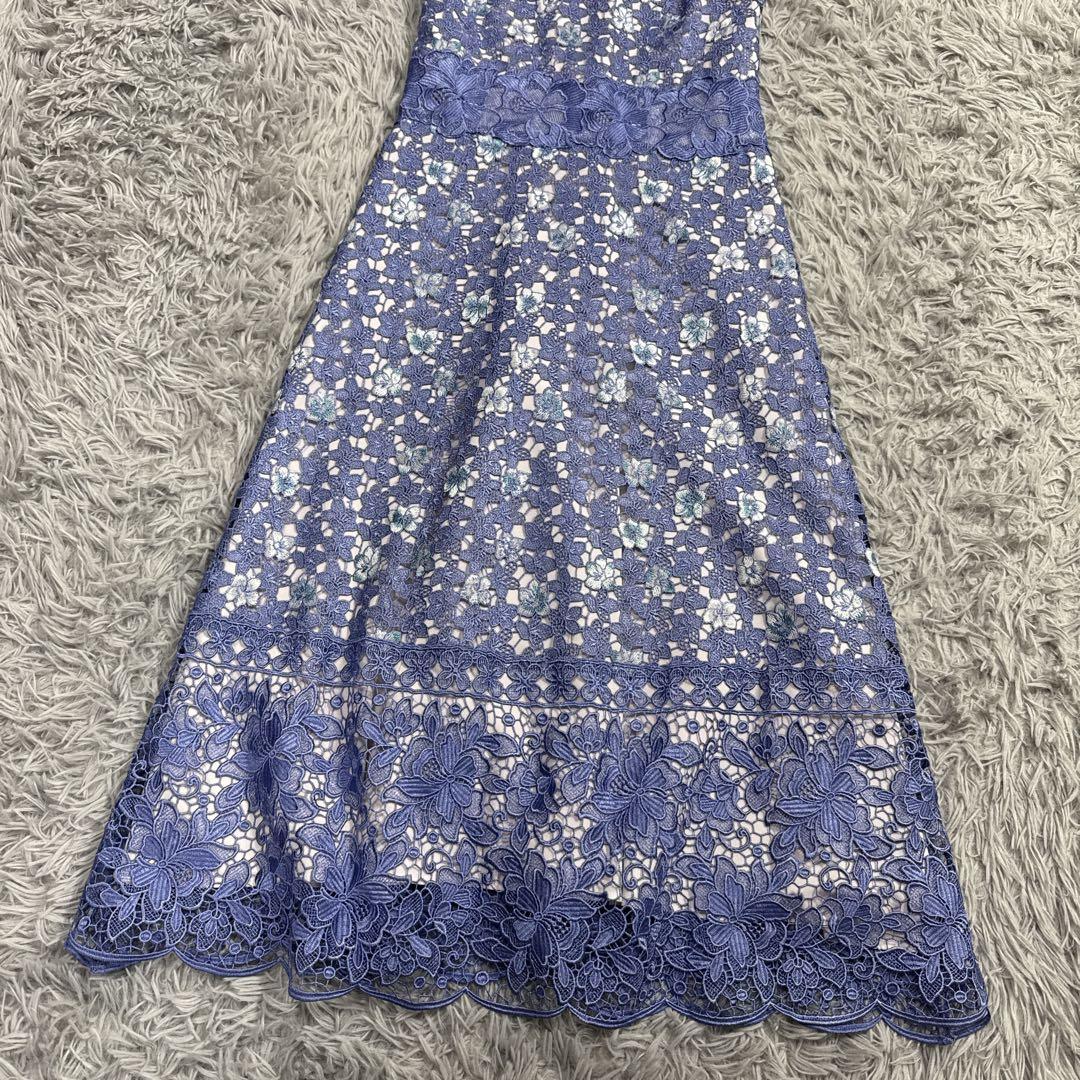 極美品✨グレースコンチネンタル フラワーレースワンピース お呼ばれ 青 '20年