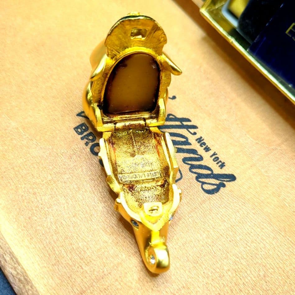 エスティローダー 練り香水 エレファント 金の象 元箱付き ゴールド