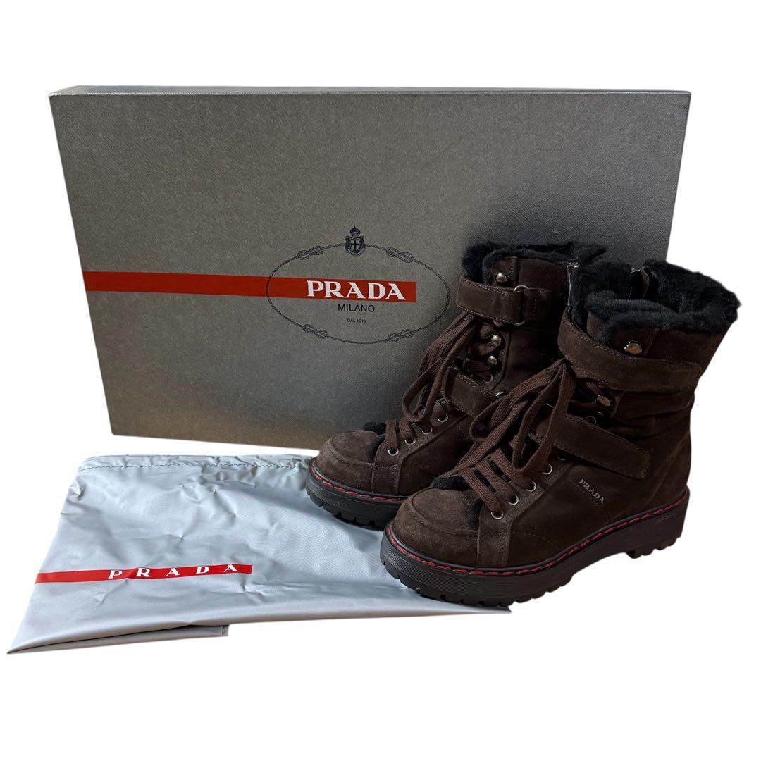 PRADA プラダ ハイブランド ブランド ブーツ 靴 スニーカー スエード