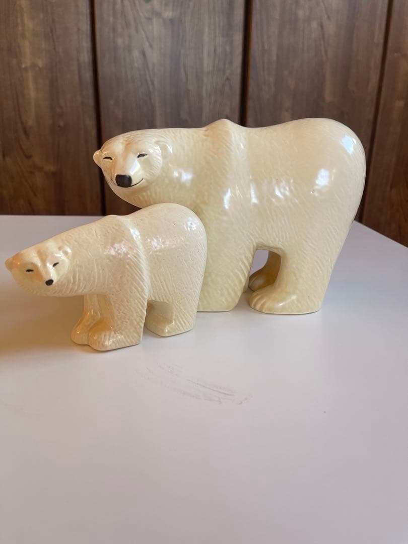 リサ・ラーソン／Lisa Larson(スエーデン)シロクマ親子