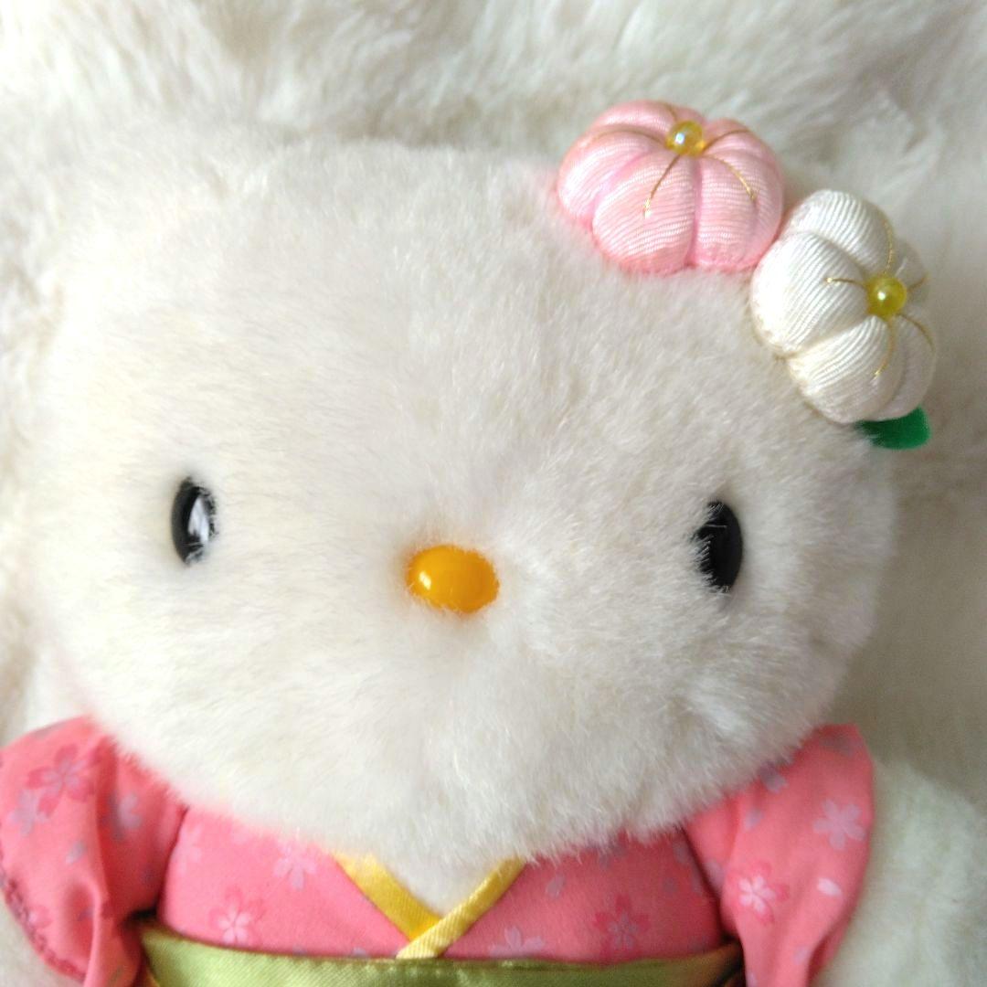 レトロ　当時物　ハローキティ　着物　ぬいぐるみ　サンリオ　ペットボトル入り巾着