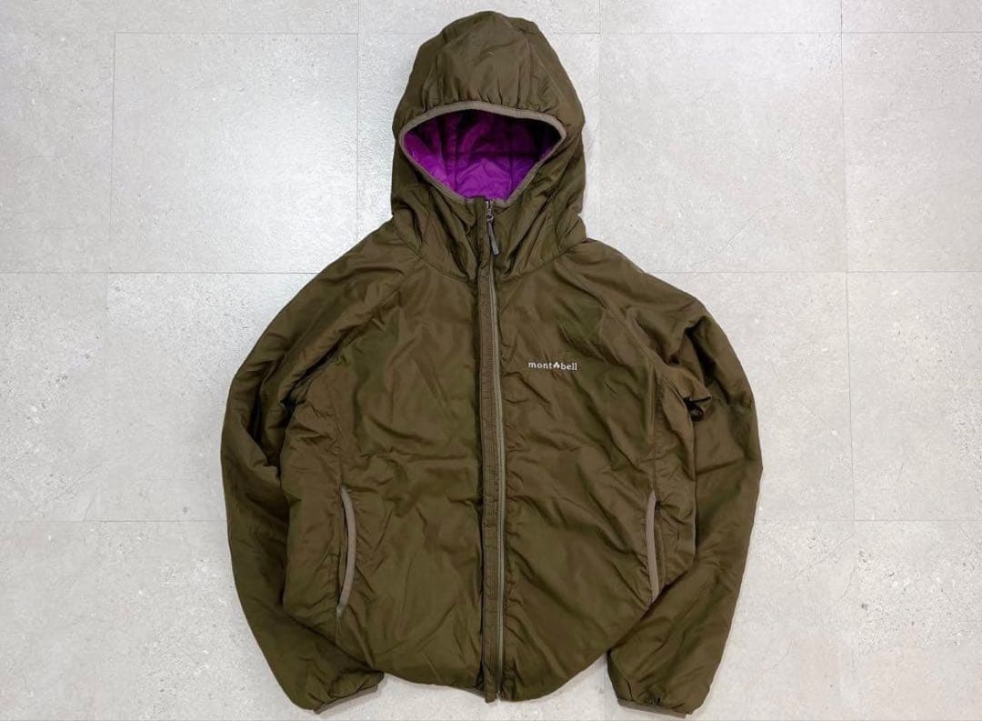 ジャケット・アウター mont-bell down parka purple brown M