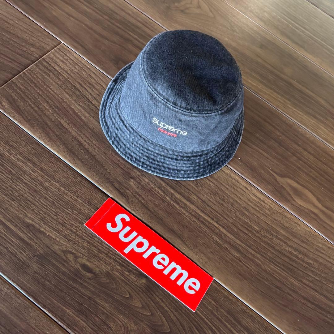 ⭐️極美品⭐️Supreme シュプリーム デニム　ブラック　バケットハット